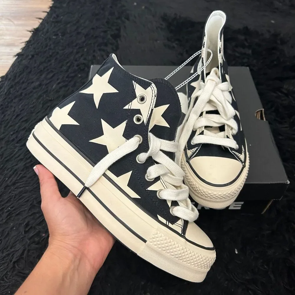 CONVERSE All Star Lift Large Stars lace up shoes sneakers women’s 7 new